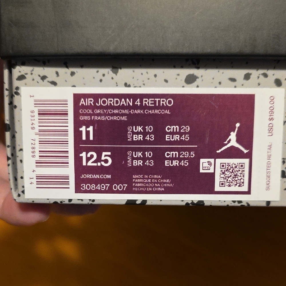 Jordan Gray Sneakers Classic Design - Picture 4 of 11